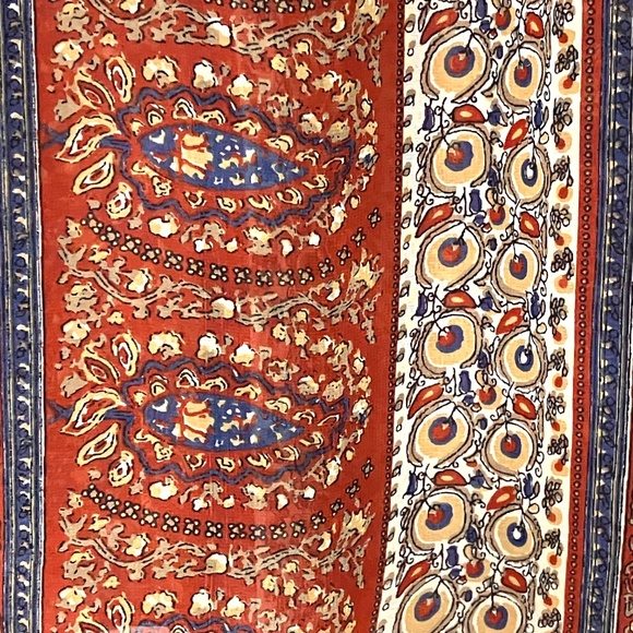 Sheer Paisley Boho Blouse with Bell Sleeves - Picture 6 of 9